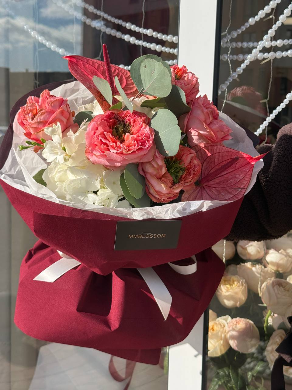Blush & Burgundy Romance Bouquet