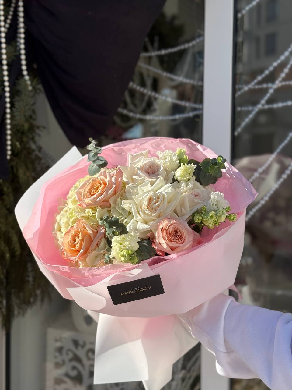 Soft Peach & Ivory Harmony Bouquet