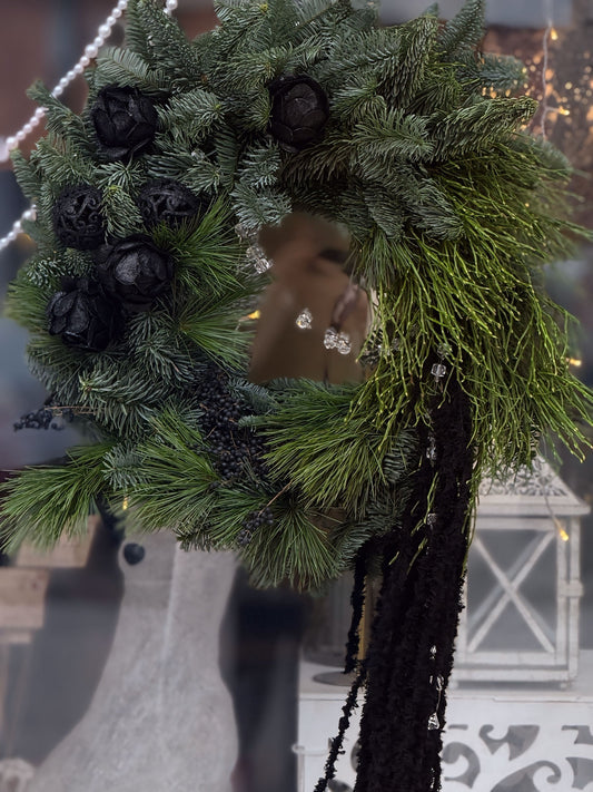 Elegant Dark Christmas Wreath