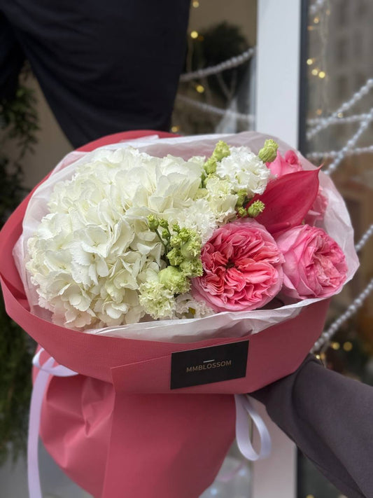 Elegant Pink & White Bloom Bouquet”